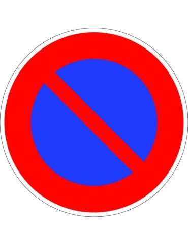 Panneau interdiction stationner ou arrêter B6d : Commandez sur  Techni-Contact - Panneau de signalisation